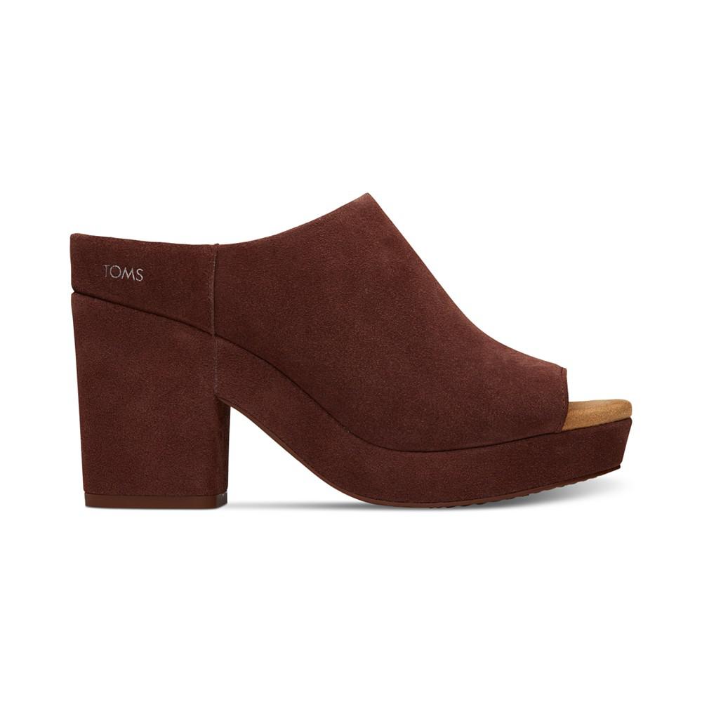 TOMS Women's Florence Slip-On Peep Toe Platform Sandals