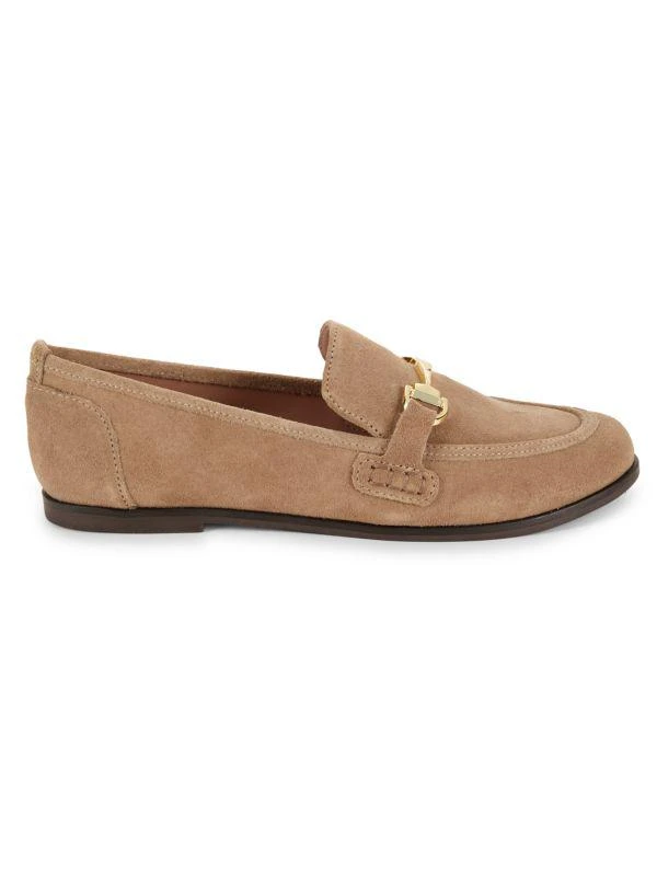 Shop Morgan Leather Riding Bit Suede Loafers on Sale at