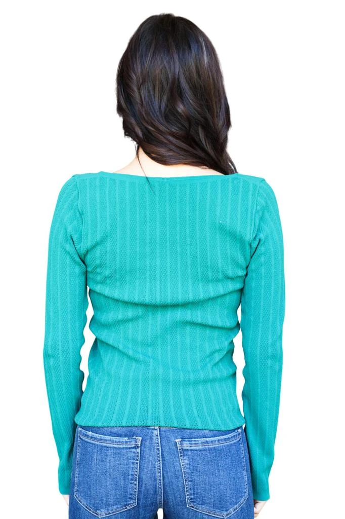 SCALA Scala - Lace Long Sleeve U-neckline Top 3