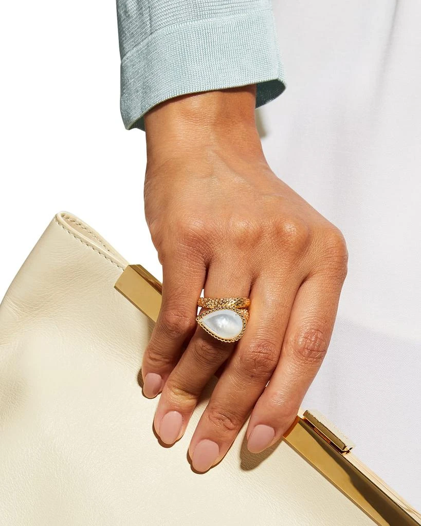 Boucheron Serpent Boheme 18K Yellow Gold Mother-of-Pearl Ring 2