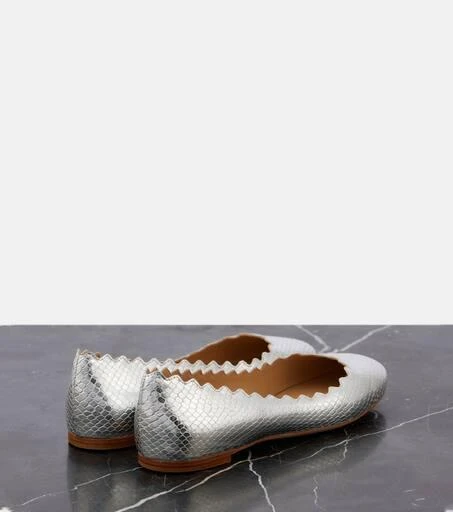 Chloé Lauren croc-effect leather ballet flats 3