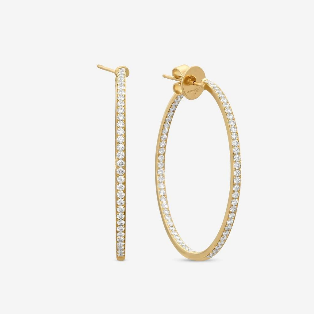 Mémoire Mémoire 18K White Gold Pavé Diamond Round Hoop Earrings CHHO20643438Y72000-copy 2