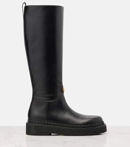 Valentino VLogo leather knee-high boots 4