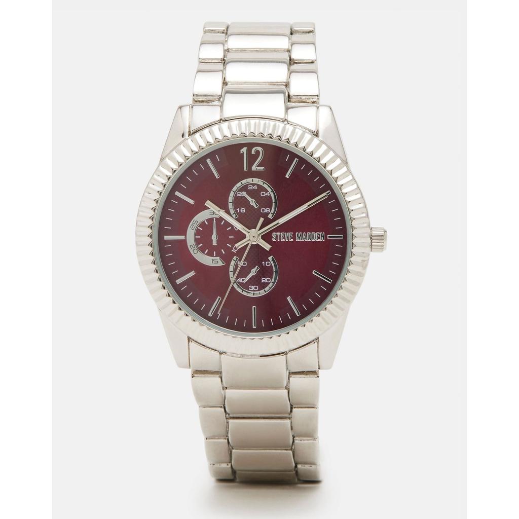 Steve Madden Classic Statement Watch Silver