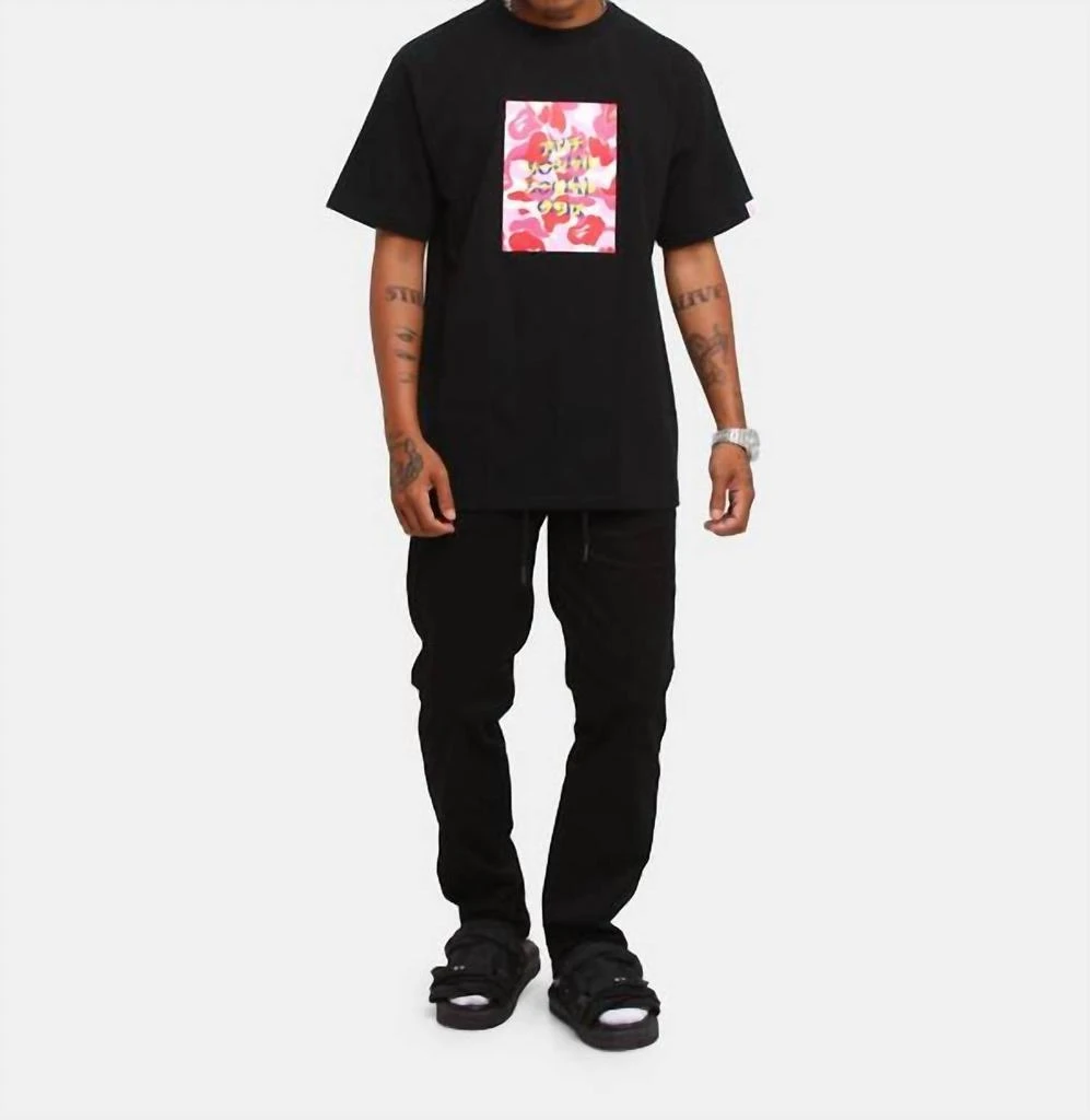 Bape Anti Social Social Club Abc Camo Box Tee In Black Pink 4