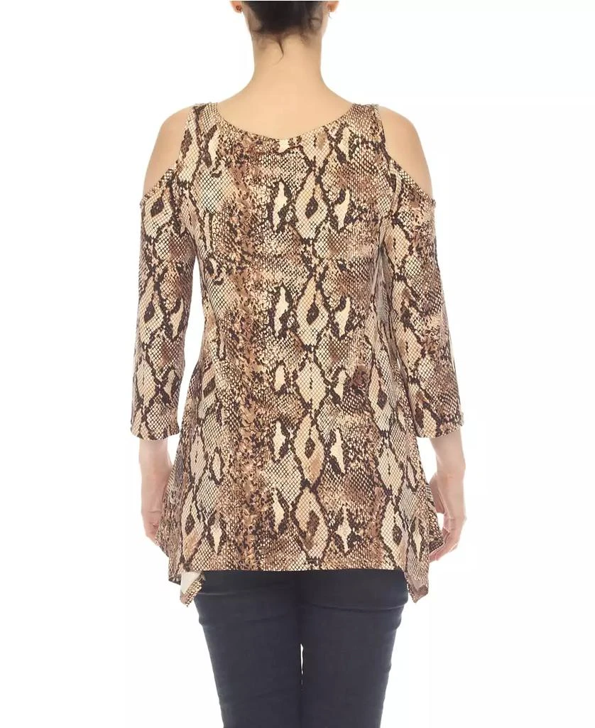White Mark Maternity Snake Print Cold Shoulder Tunic 7