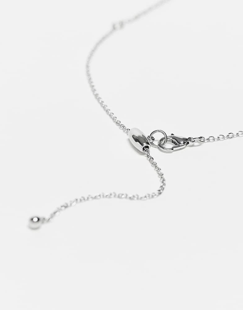 Reclaimed Vintage Reclaimed Vintage unisex chain necklace with pendant in silver 2