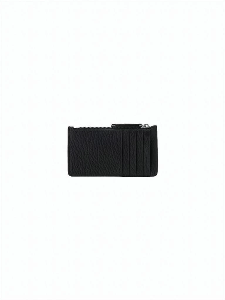 MAISON MARGIELA Textured Calf Leather Wallet with Zippered Closure 2