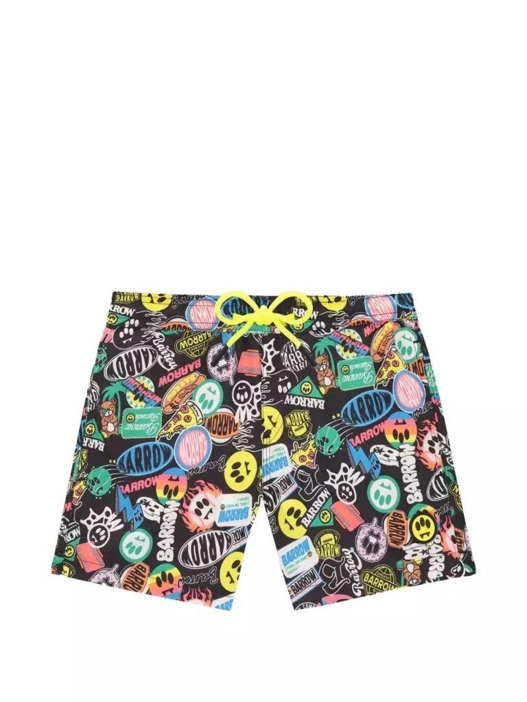 Barrow Kids Barrow Kids Graphic Printed Drawstring Swim Shorts