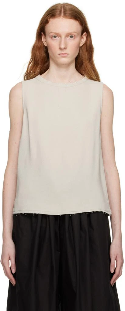 BITE Off-White Raw Tank Top