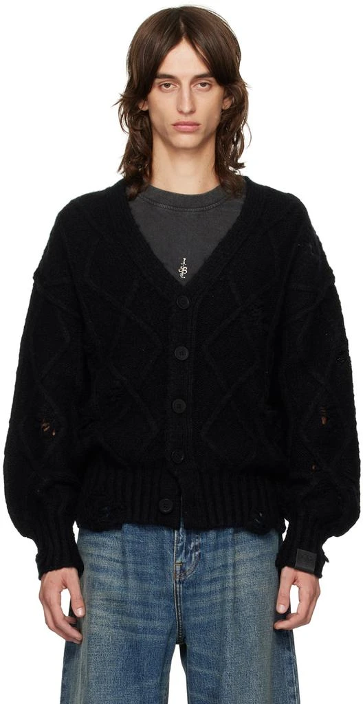 Stolen Girlfriends Club Black Distressed Altered State Cardigan 1