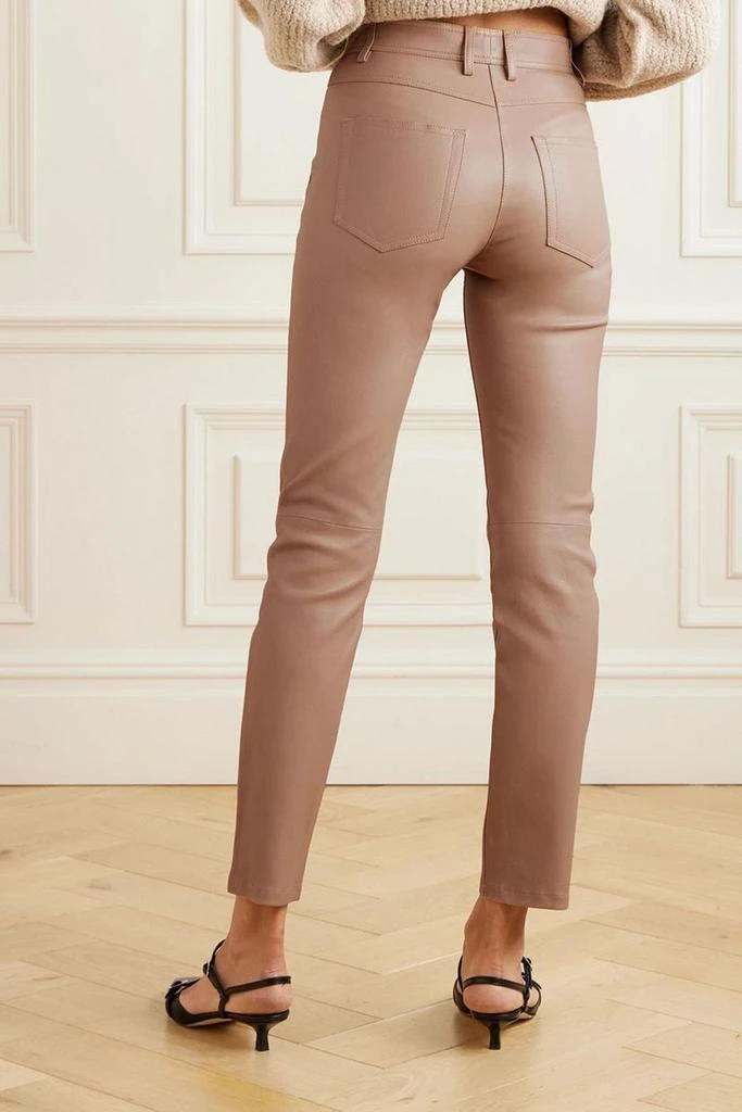 Joseph Teddy leather slim-leg pants 4