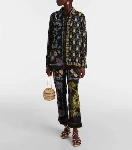 Farm Rio Winter Garden pajama shirt 2