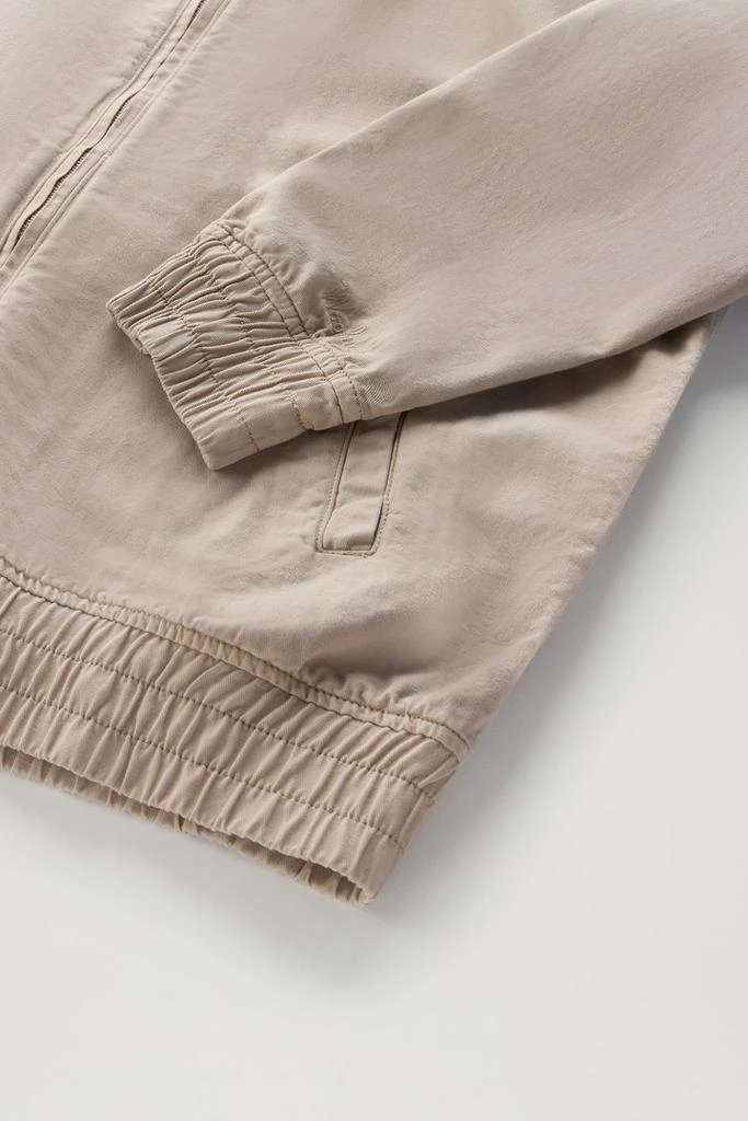 Woolrich Bomber Jacket in Cotton-Linen Blend - Men - Beige 7
