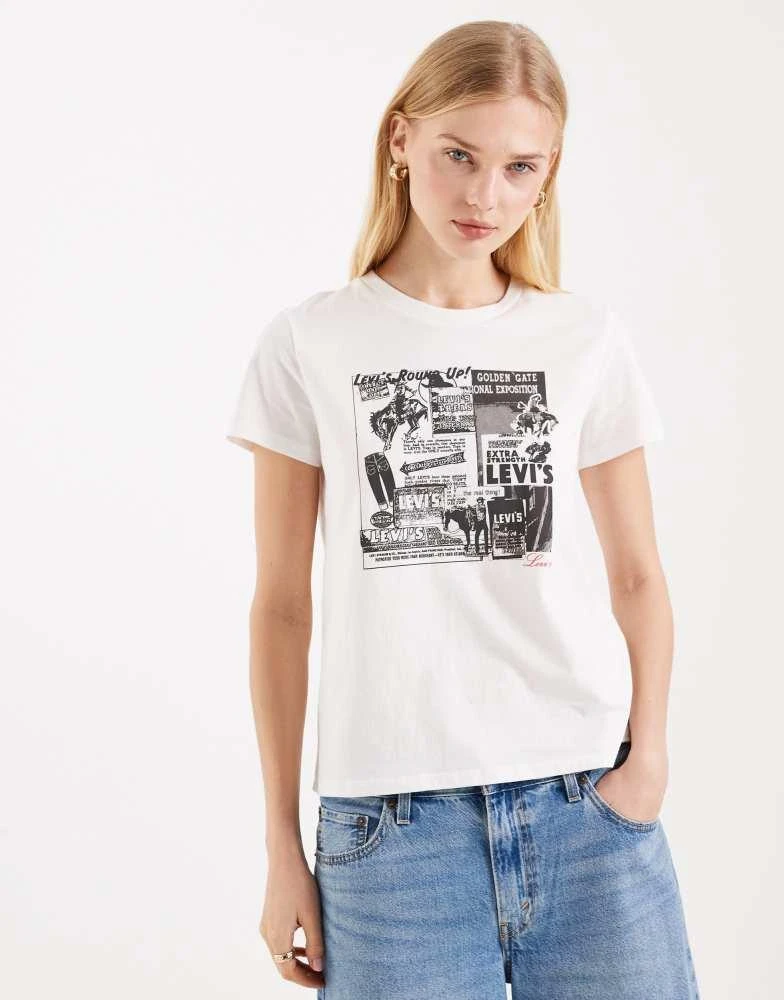 Levi
s Levi
s Perfect tee with vintage graphic in white
