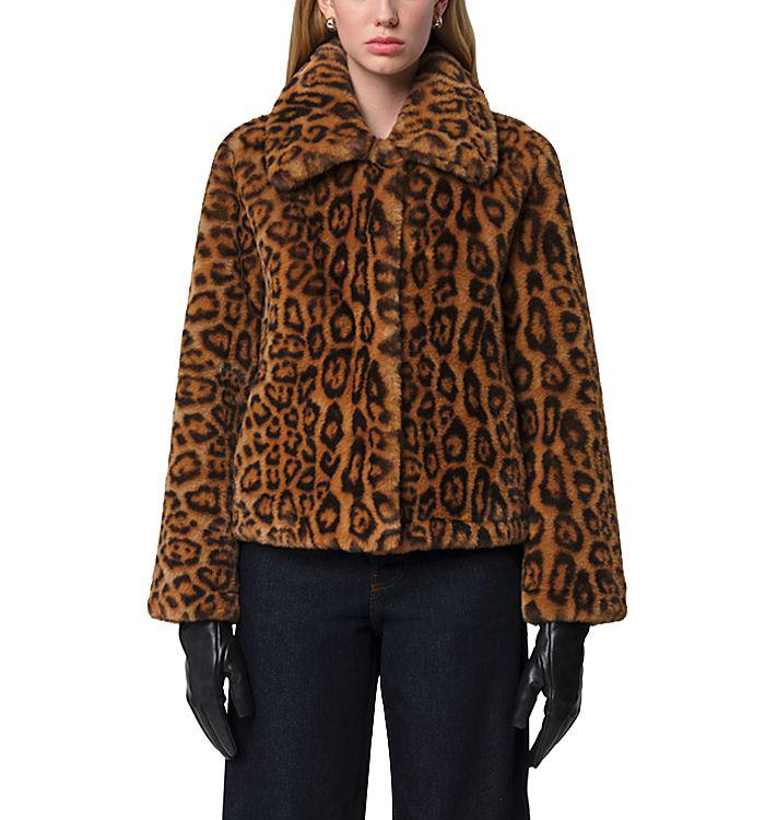 Apparis Elis Faux Fur Leopard Print Jacket