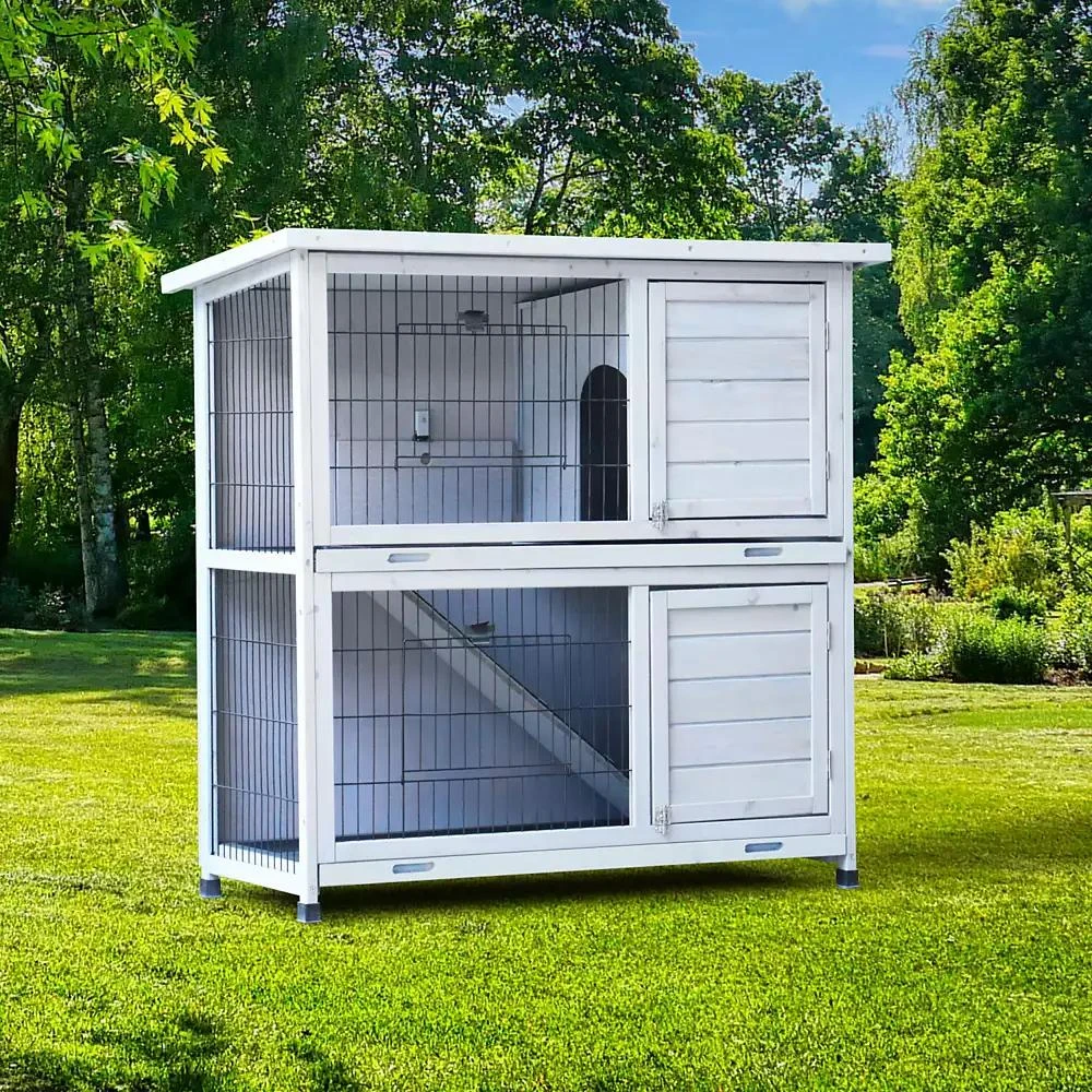 Streamdale Furniture Streamdale 2-Story Outdoor Rabbit Hutch with Run
Removable Trays