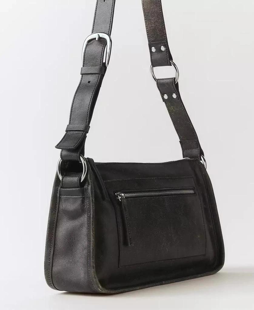 Mango Women's Metallic Details Leather Bag 2