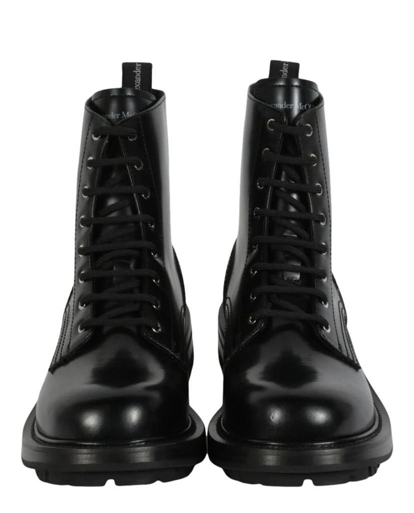 Alexander McQueen Leather Ankle Combat Boots 5