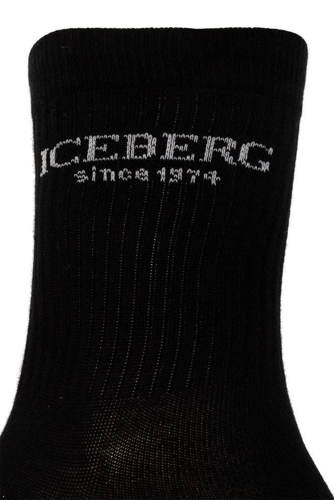 Iceberg Iceberg Heritage Logo Intarsias Ribbed Socks 2