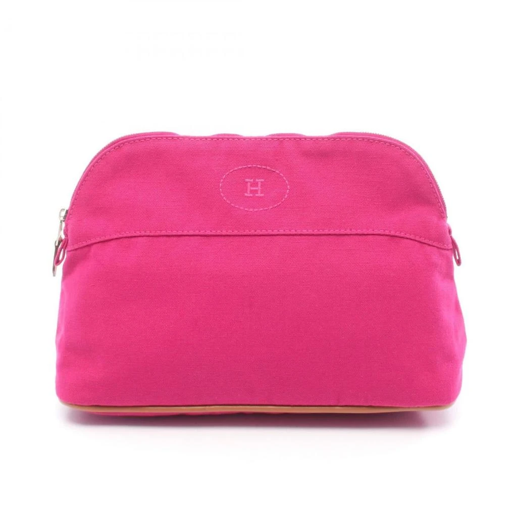 Hermes pink Canvas Leather Pouch (Pre-Owned)