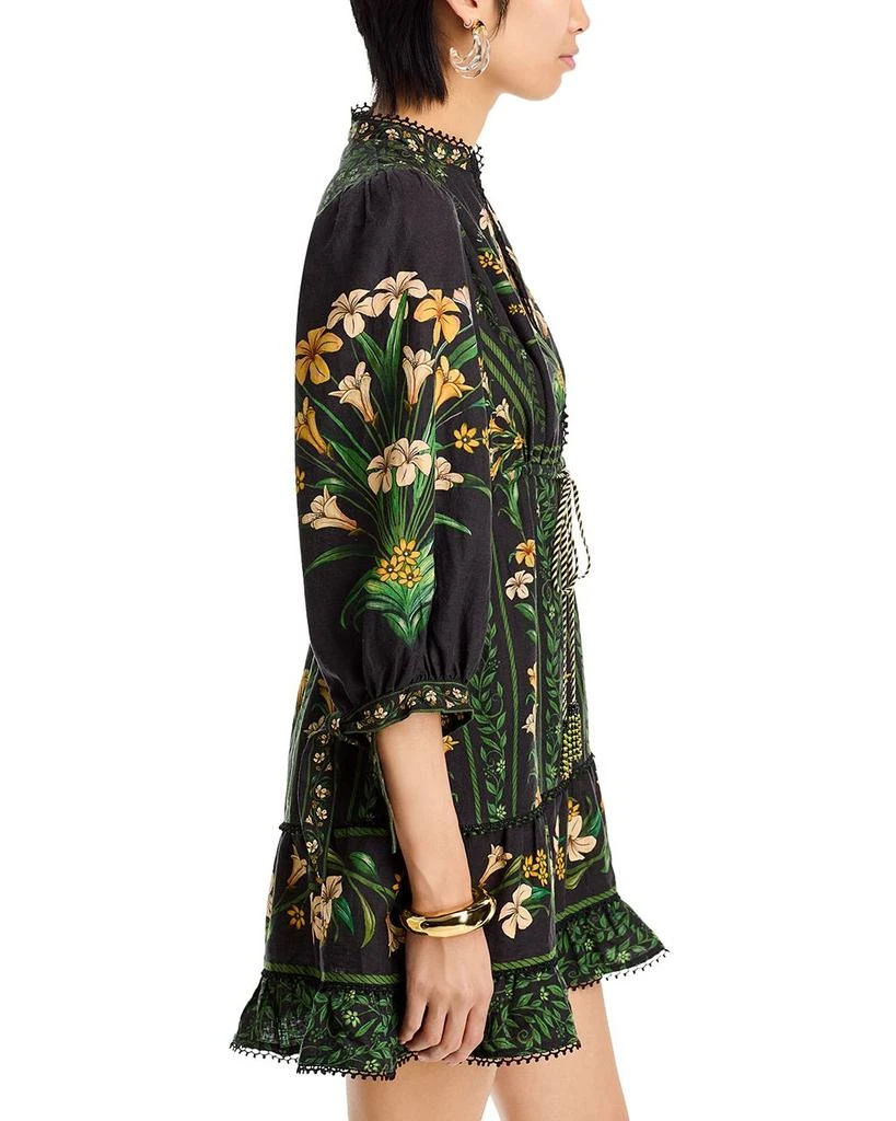 Farm Rio Flowers Arch Black Mini Dress 5