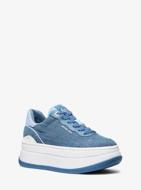 Michael Kors Hayes Two-Tone Denim Platform Sneaker 1