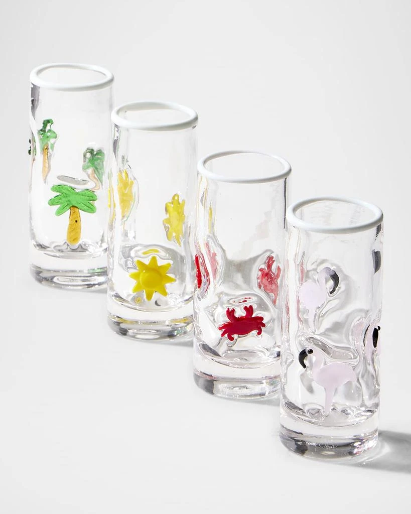 Neiman Marcus Summer Fun 2.8 oz. Shot Glasses, Set of 4 1