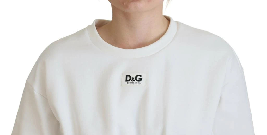 Dolce & Gabbana White Corset Stretch Cotton Top T-shirt 4