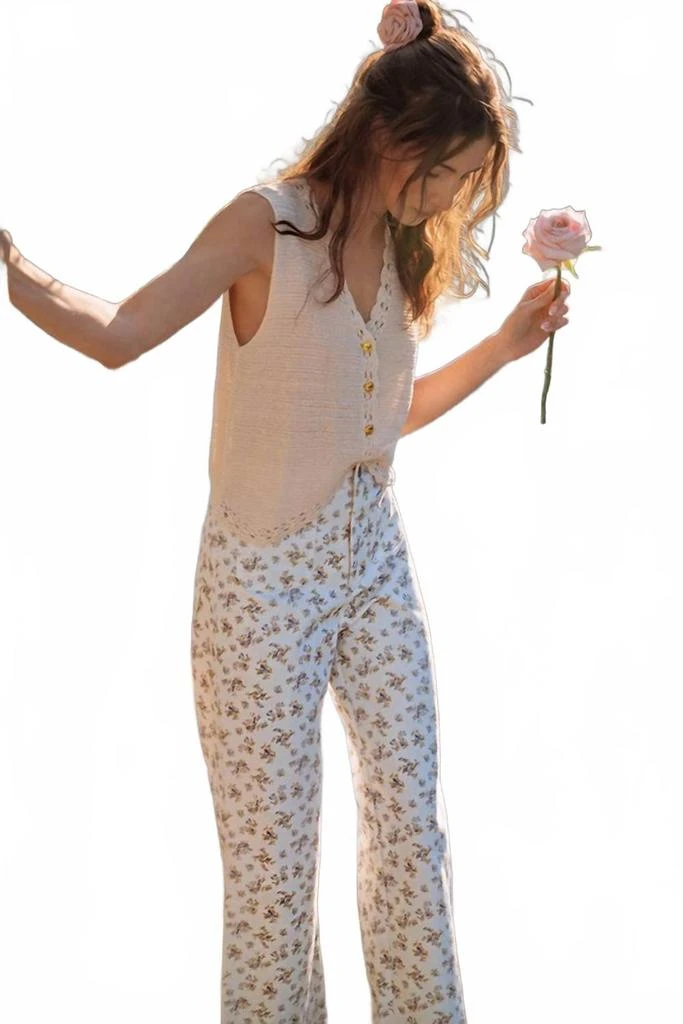 AnnieWear Cadence Sweater Vest In Oatmeal 5