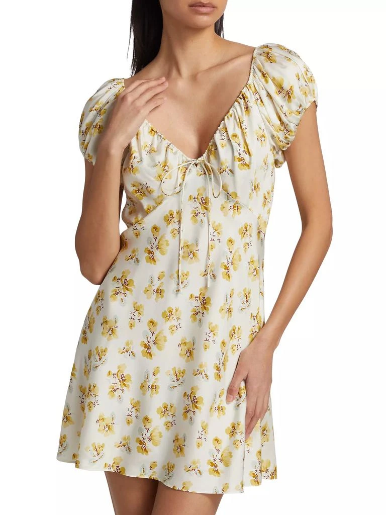 DÔEN Sera Floral Silk-Blend Minidress 3