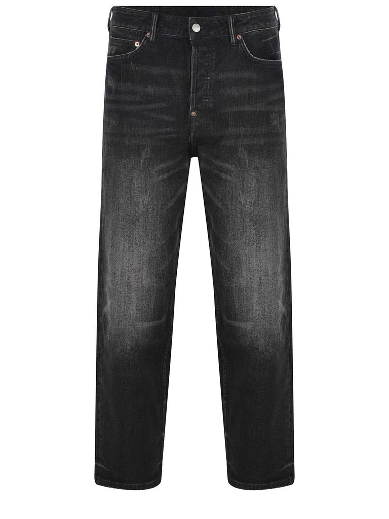 Evisu Jeans  Black In Dark Denim Cotton Blend.