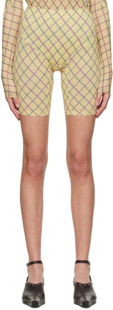 KNWLS Yellow Polyester Shorts