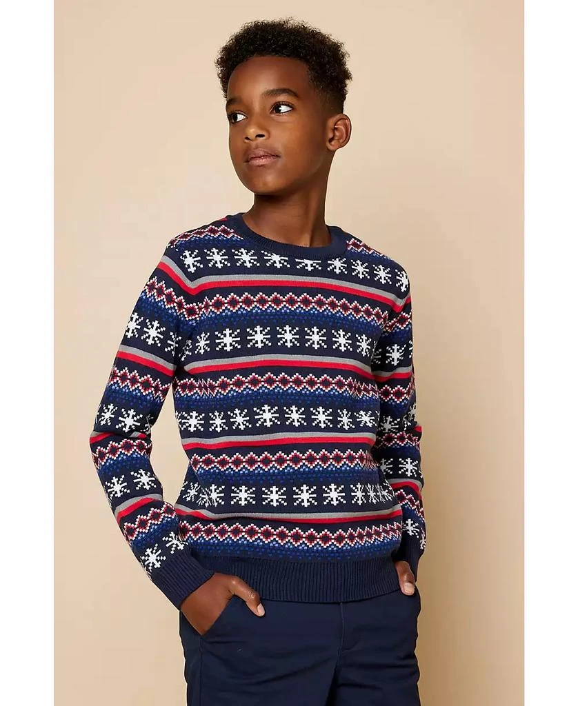 Brooks Brothers Big Boys Holiday Jacquard Sweater 1
