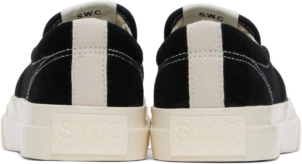 Stepney Workers Club Black Lister Optical Suede Sneakers 2