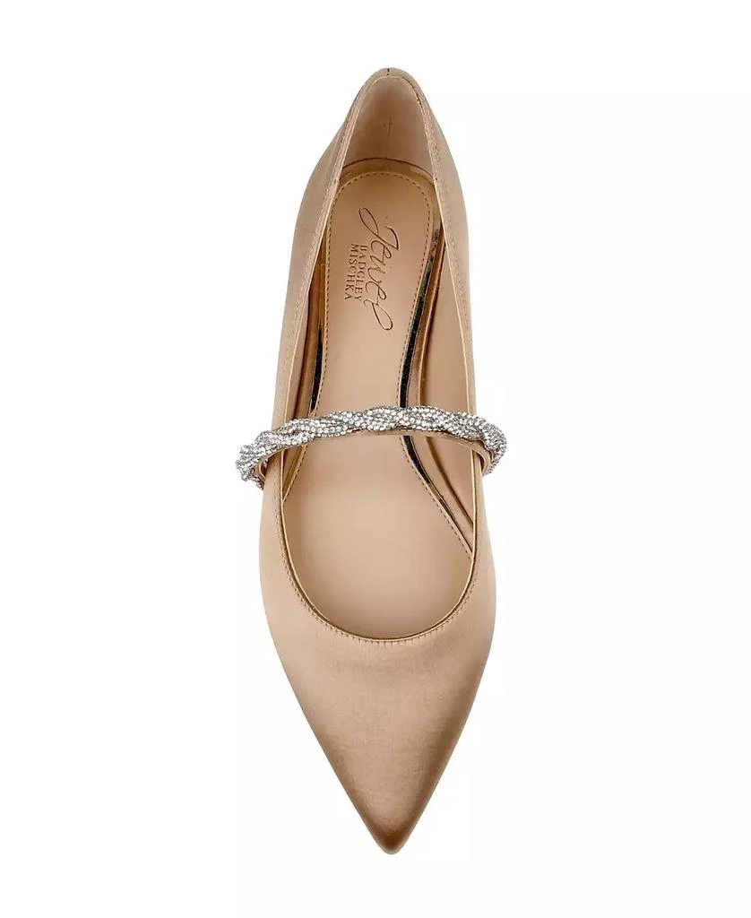 Badgley Mischka Women's Vana Pointed Toe Evening Flats 4