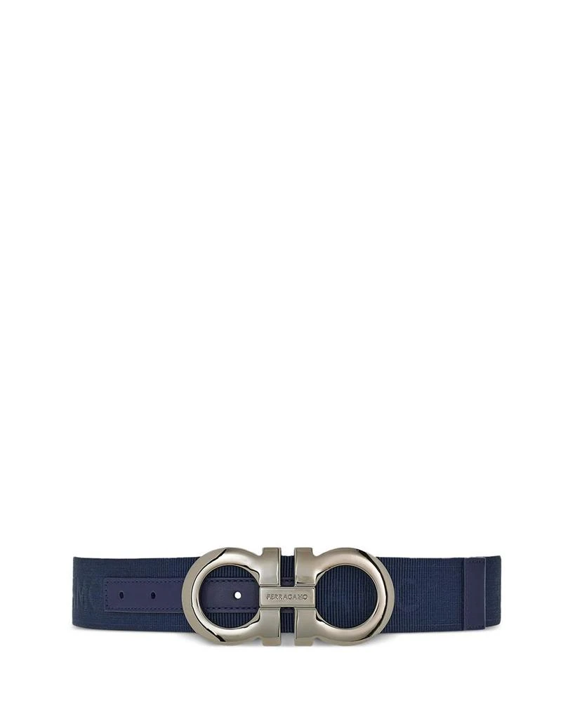 Salvatore Ferragamo Men's Double Gancini Fixed Fabric Belt 1