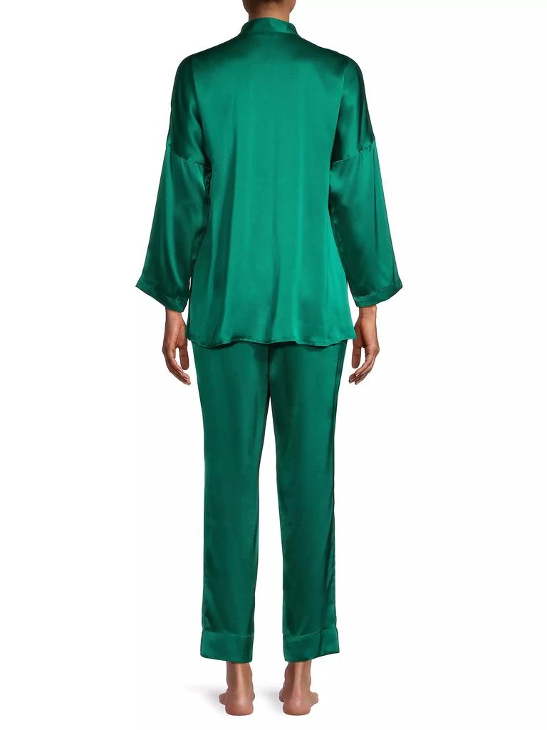 Josie Key Essentials Two-Piece Silk Pajama Set 5