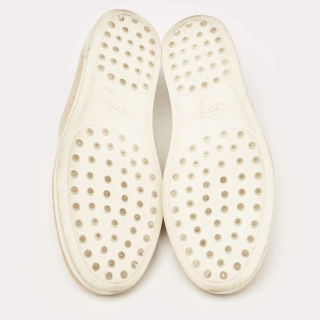 Tod's Tod's Beige/Gold Leather Espadrille Flat Size 36 6