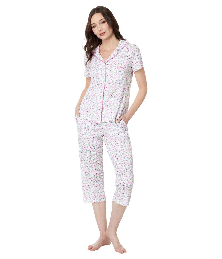 Karen Neuburger Petite Blooming Breeze Two-Piece Short Sleeve Girlfriend Long Pj Set