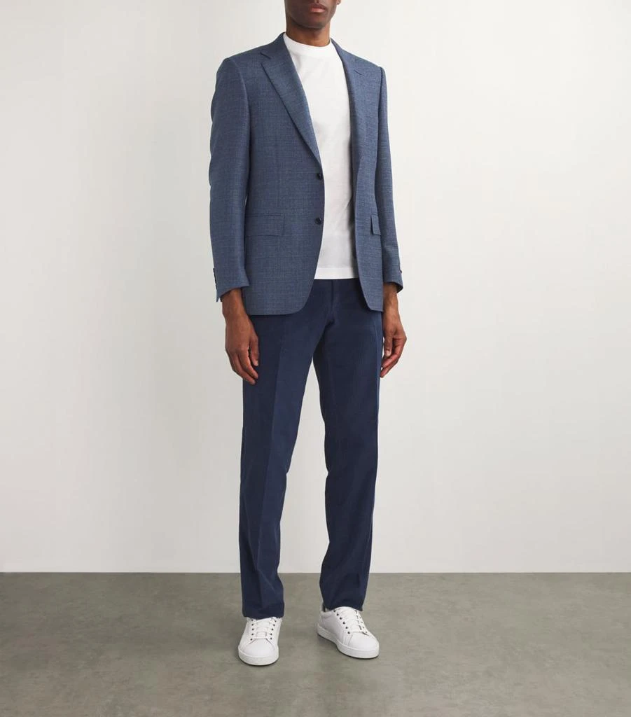 Canali Wool Hopsack Single-Breasted Blazer 2