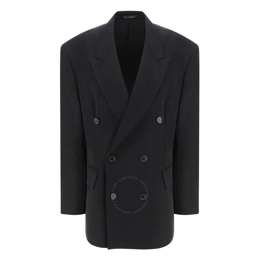 Balenciaga Balenciaga Double-Breasted Cinched Wool Blazer, Brand Size 36 (US Size 2) 1