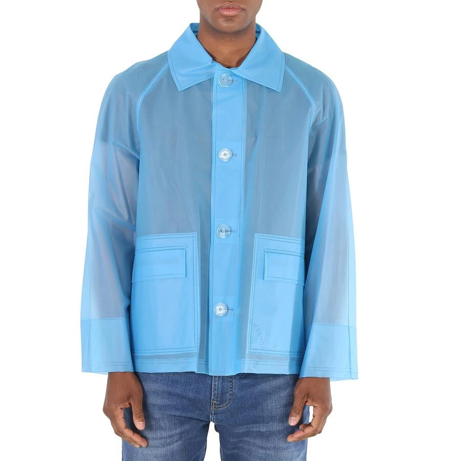 Burberry Sky Blue Soft-touch Plastic Jacket 1