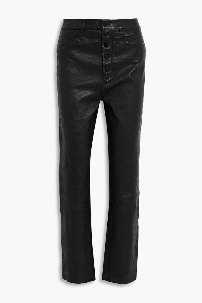 デニム・ジーパン Paige Jeans Culotte Nellie Spread Black Luxe Coating Paige Jeans Culotte Nellie Spread Black Luxe Coating