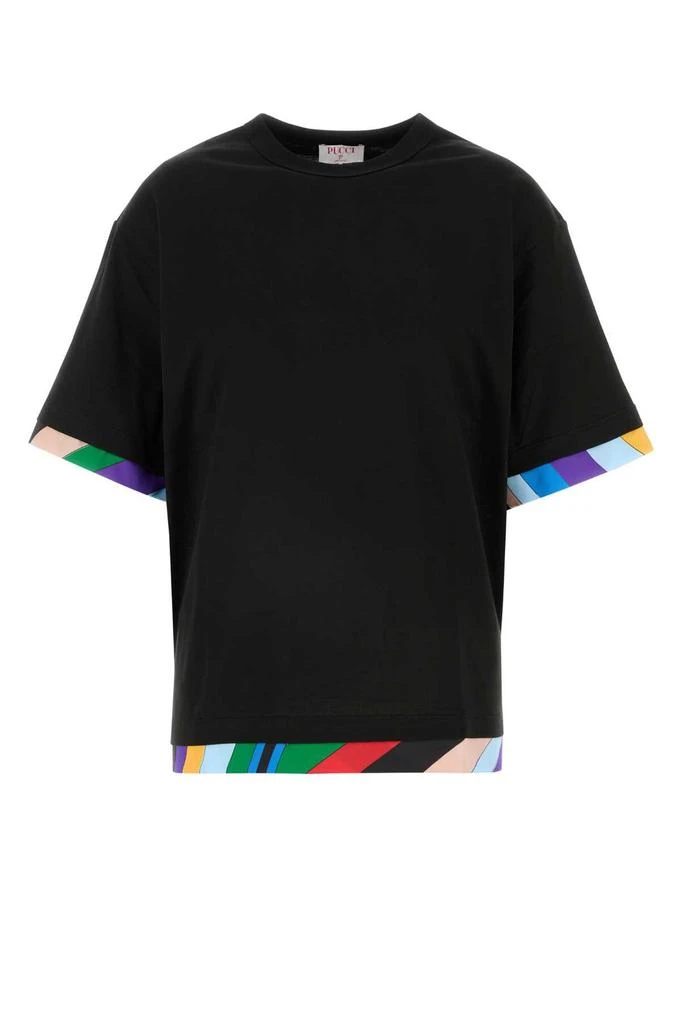 EMILIO PUCCI Emilio Pucci Pattern-Printed Trim Crewneck T-Shirt 1