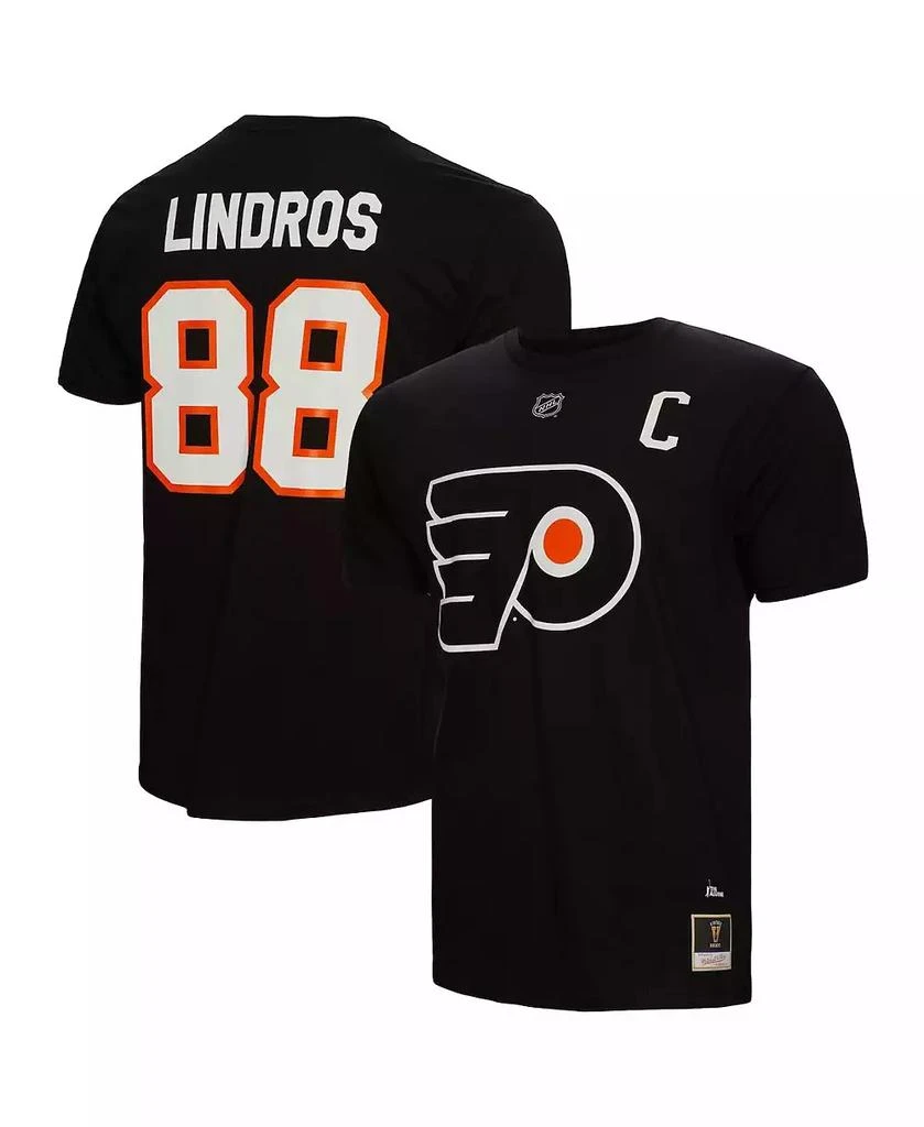 Mitchell & Ness Men's Eric Lindros Black Philadelphia Flyers Name and Number T-shirt 1