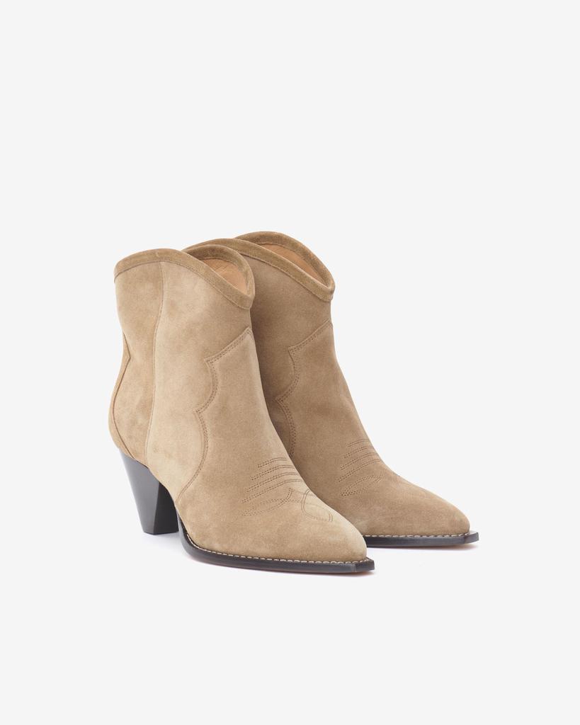 Isabel Marant ISABEL MARANT, DARIZO CALF SUEDE LEATHER LOW BOOTS - Women - Brown - 37