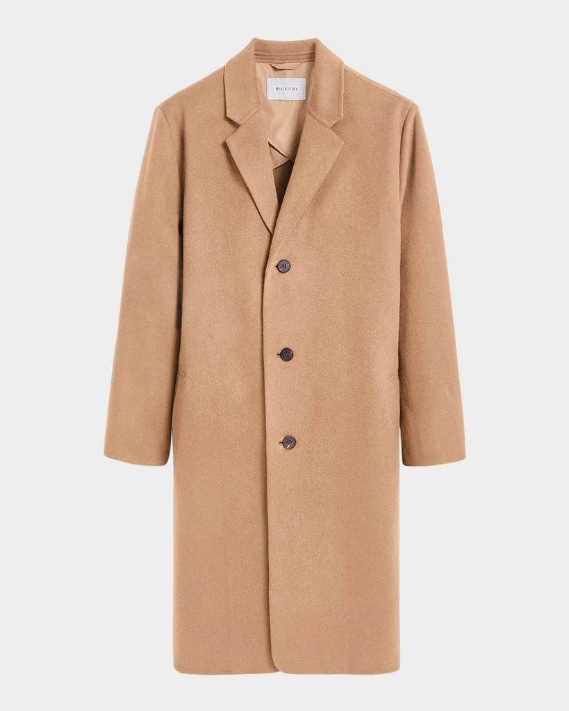 BUGATCHI Men's Wool Single-Breasted Overcoat 1