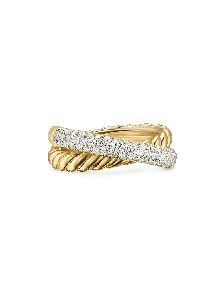 David Yurman Crossover Two Row Ring in 18K Yellow Gold
