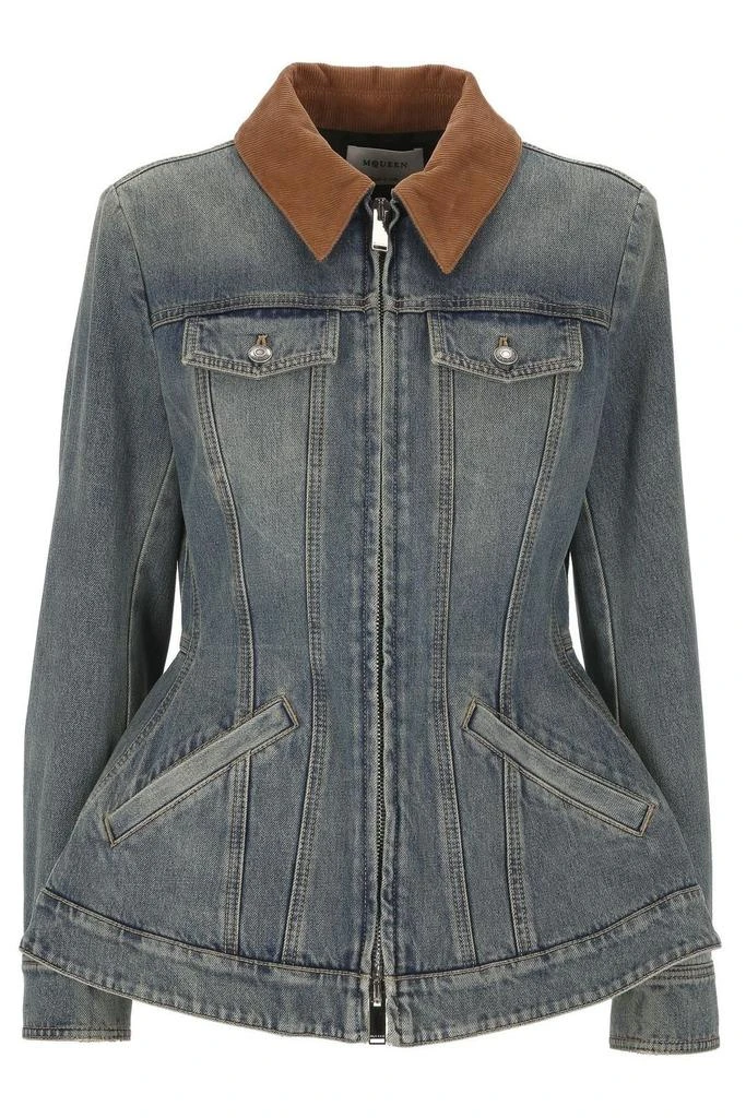 Alexander McQueen Alexander McQueen Peplum Denim Jacket 1
